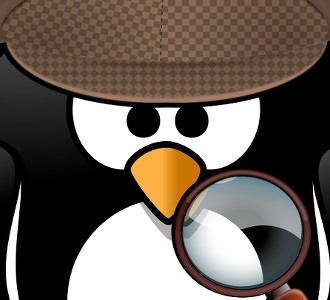 Investigativer Pinguin