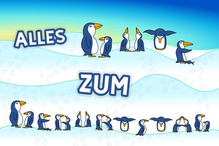 Geburtstagskarte für Pinguinfans