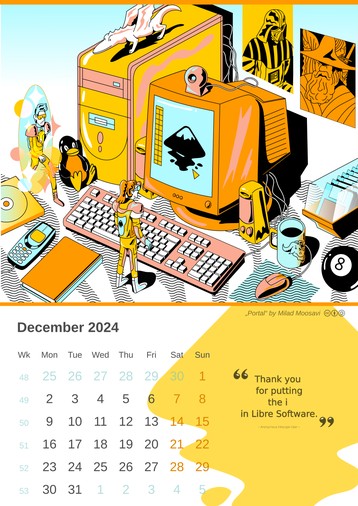 Inkscape calendar December 2024: „Portal“ by Milad Moosavi (License: CC-By-SA 4.0) – Preview