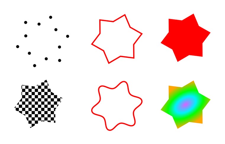 Varianten eines Vektor-Sterns
