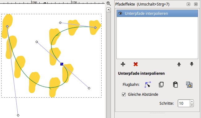 Pfadeffekt "Unterpfade interpolieren"